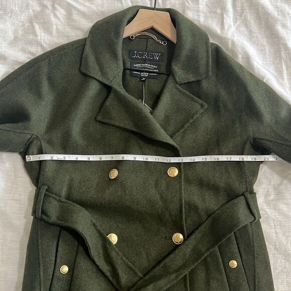 J. Crew Trench‎ coat in double-faced Italian wool $368 Size XS - Picture 12 of 14
